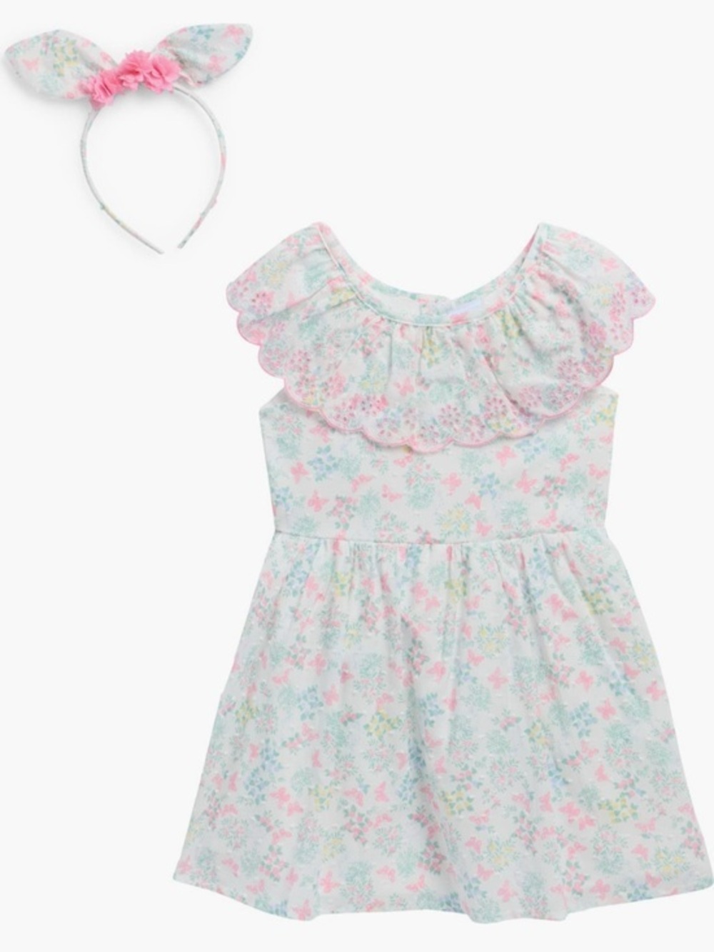 NEW…Draper James Floral Ruffled Sundress with Headband